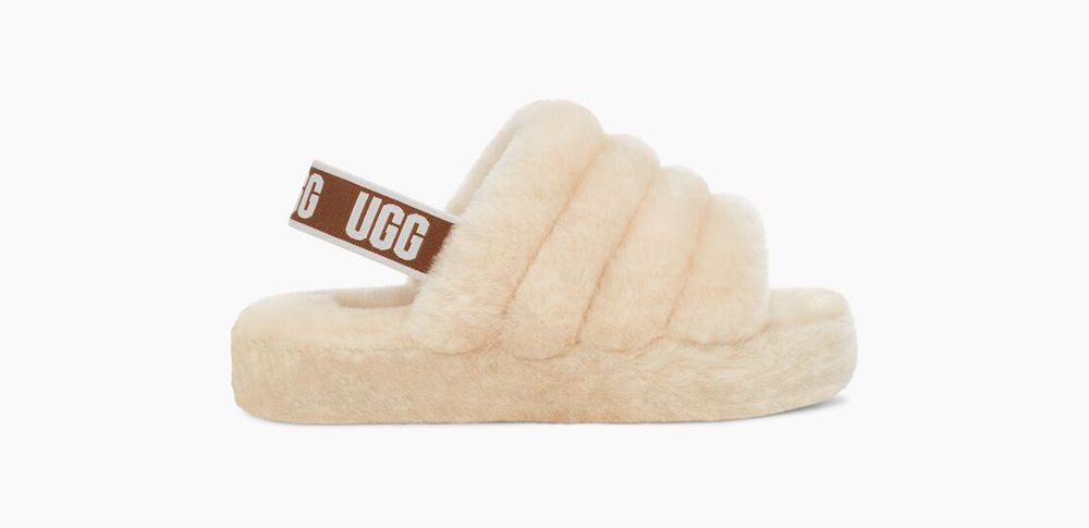 Ugg Slides Canada - Ugg Kids' Fluff Yeah Beige